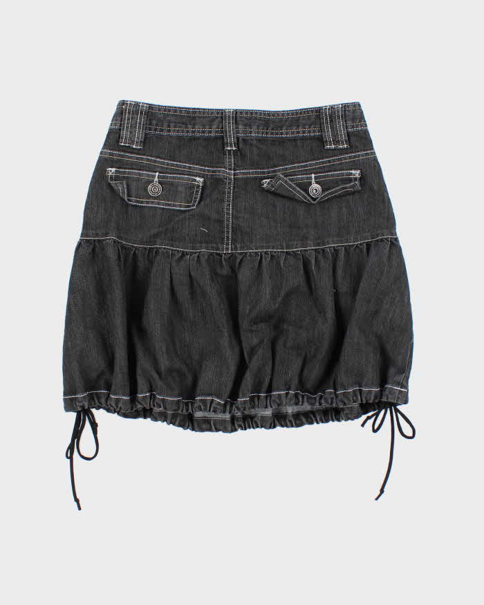 Vintage Y2k 00s Oggi Parachute Denim Mini Skirt - XS