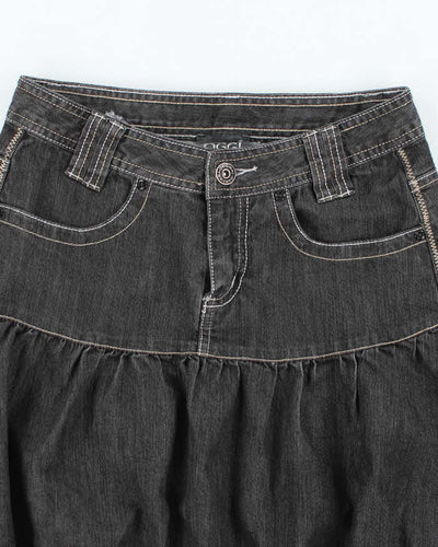 Vintage Y2k 00s Oggi Parachute Denim Mini Skirt - XS