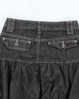 Vintage Y2k 00s Oggi Parachute Denim Mini Skirt - XS