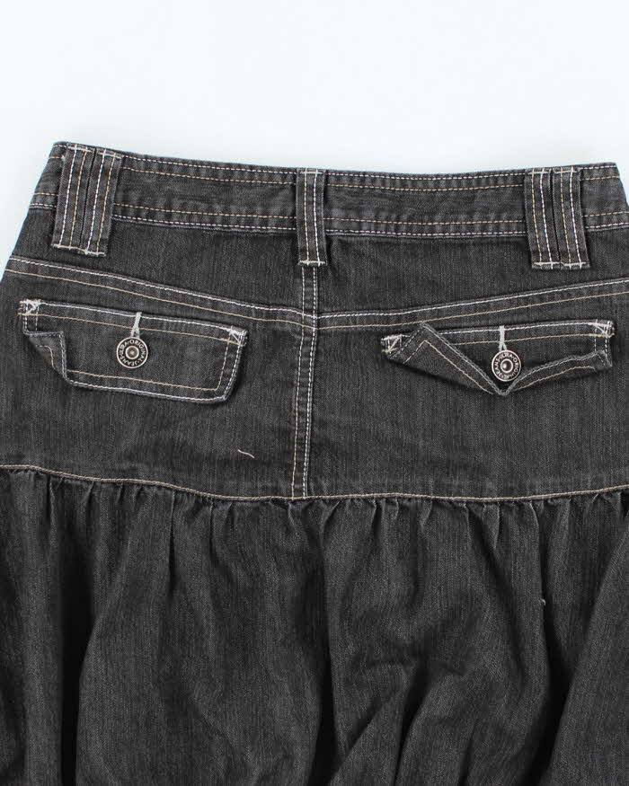 Vintage Y2k 00s Oggi Parachute Denim Mini Skirt - XS