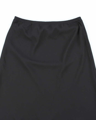 Vintage 90s Flowy Black Skirt - S