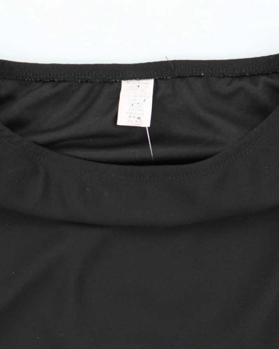 Vintage 90s Flowy Black Skirt - S