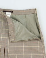 Vintage 00s Deco Wool Checked Skirt - XS