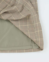 Vintage 00s Deco Wool Checked Skirt - XS