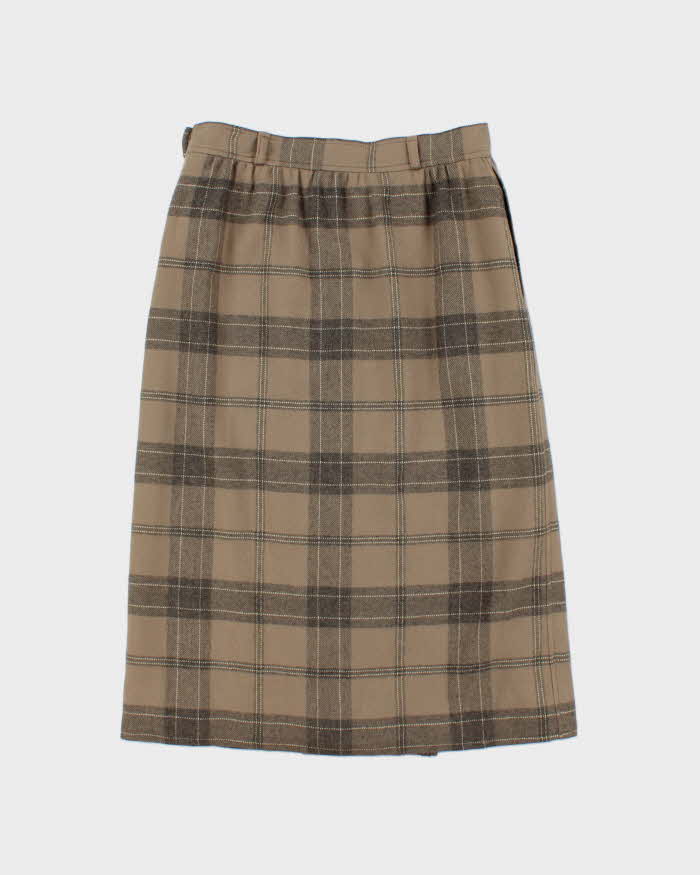 Vintage Ungaro Parallele Check Wool Blend Skirt - XS