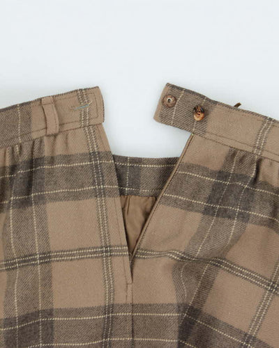 Vintage Ungaro Parallele Check Wool Blend Skirt - XS