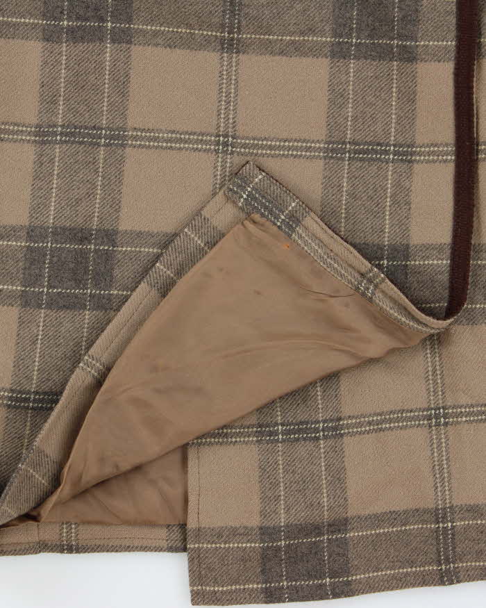 Vintage Ungaro Parallele Check Wool Blend Skirt - XS