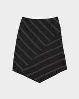 Vintage 90s Lux-Lorelei Triangle Hem Stripe Skirt - XS