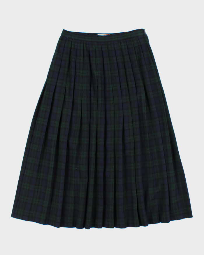 Vintage 80s Mister Leonard Wool Blend Check Skirt - XS