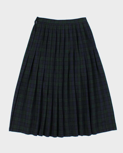 Vintage 80s Mister Leonard Wool Blend Check Skirt - XS