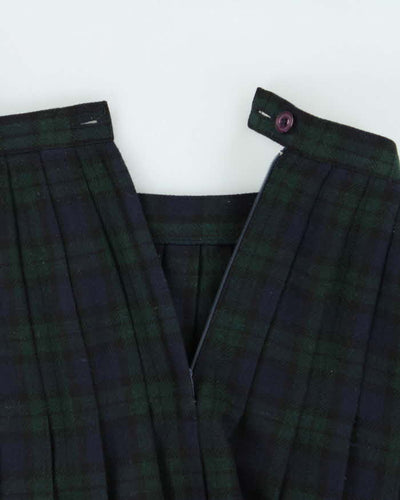 Vintage 80s Mister Leonard Wool Blend Check Skirt - XS