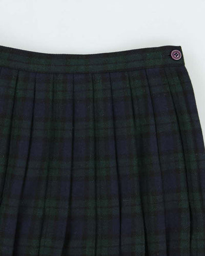 Vintage 80s Mister Leonard Wool Blend Check Skirt - XS