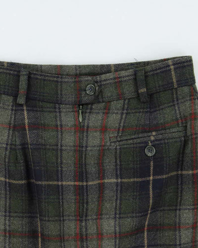 Vintage 90s Jacob Wool Blend Check Skirt - XS
