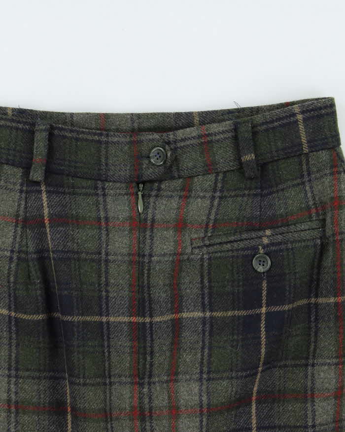 Vintage 90s Jacob Wool Blend Check Skirt - XS