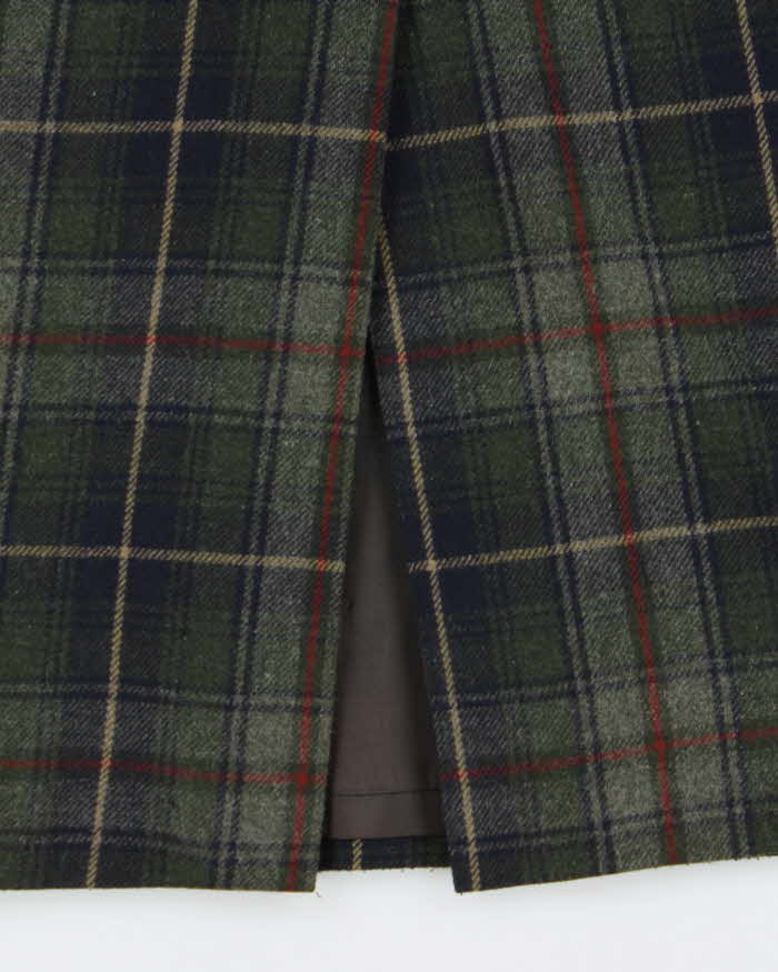 Vintage 90s Jacob Wool Blend Check Skirt - XS