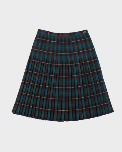 Vintage Scottish Tartan Wool Skirt - XS