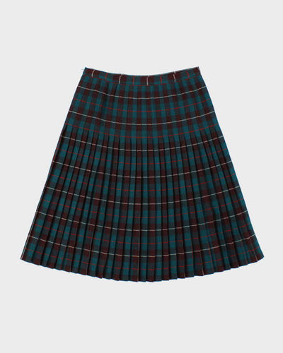Vintage Scottish Tartan Wool Skirt - XS