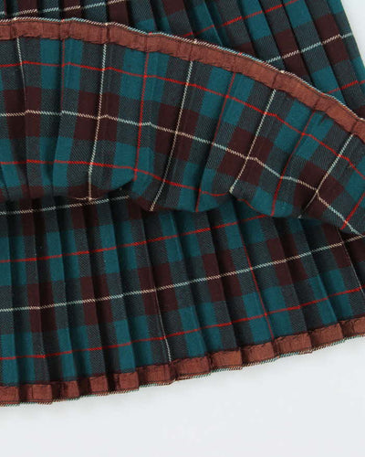 Vintage Scottish Tartan Wool Skirt - XS