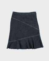 Vintage Y2k 00s Contrast Denim Skirt - S
