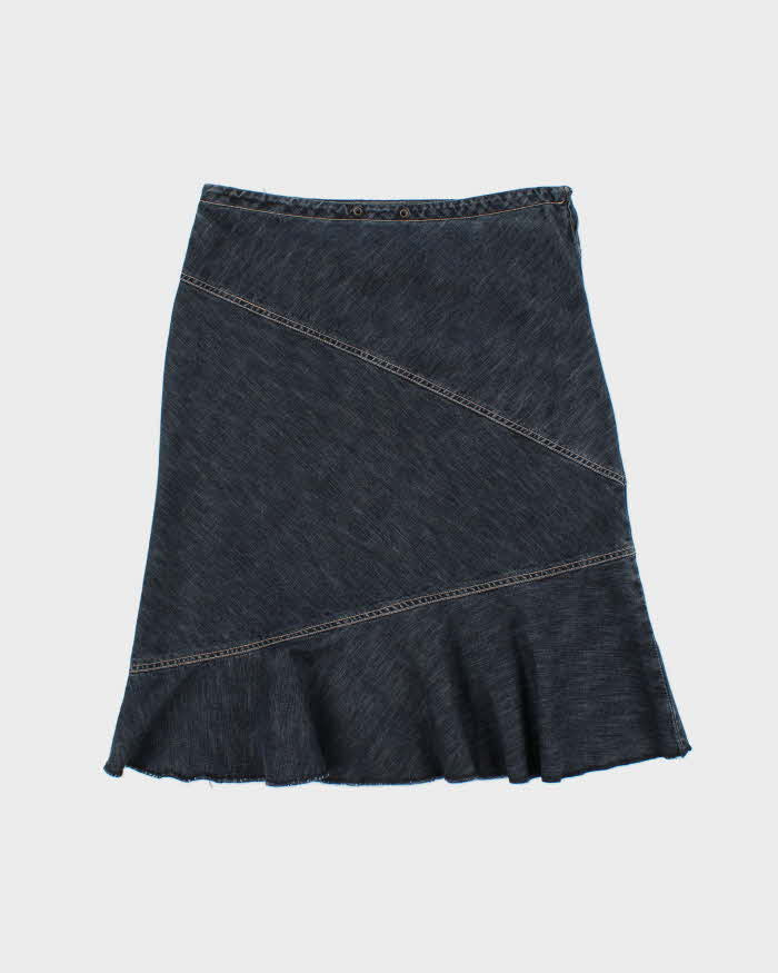 Vintage Y2k 00s Contrast Denim Skirt - S