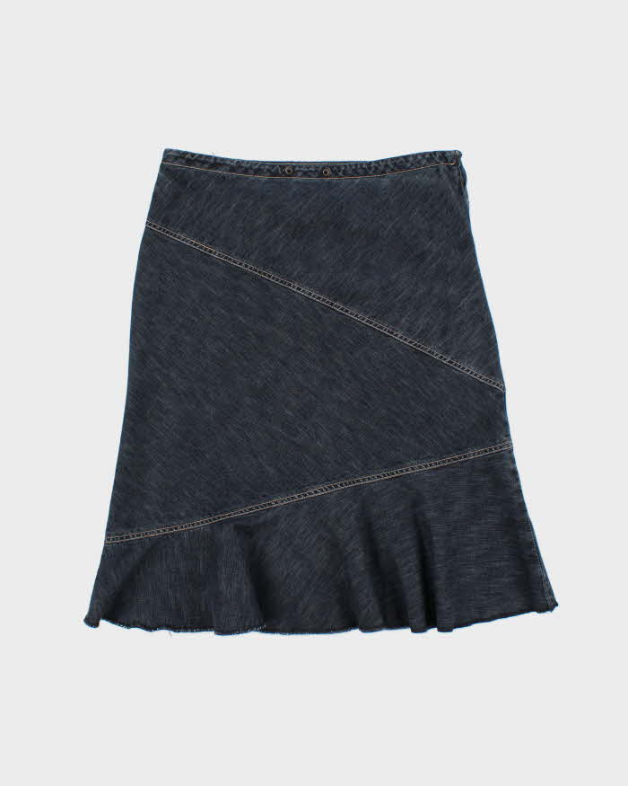 Vintage Y2k 00s Contrast Denim Skirt - S