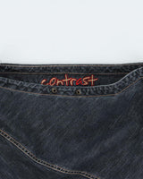 Vintage Y2k 00s Contrast Denim Skirt - S