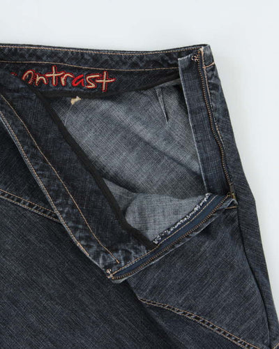 Vintage Y2k 00s Contrast Denim Skirt - S