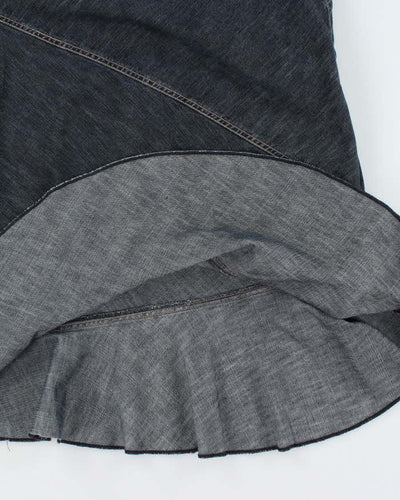 Vintage Y2k 00s Contrast Denim Skirt - S