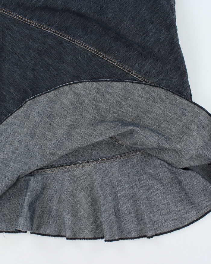 Vintage Y2k 00s Contrast Denim Skirt - S