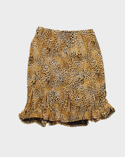 Vintage 90s Ronni Nicole Leopard Print Skirt - M