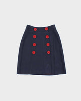 Vintage Burberry Button Skirt - XXS