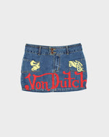 Vintage Y2k 00s Von Dutch Denim Mini Skirt - XS