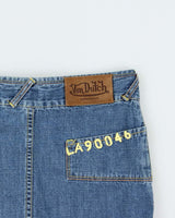 Vintage Y2k 00s Von Dutch Denim Mini Skirt - XS