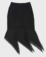 Vintage 90s Cartise Flowy Hem Skirt - XS