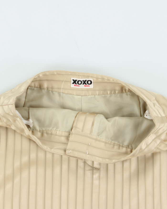 Vintage 90s XOXO Gold Stripe Skirt - XXS