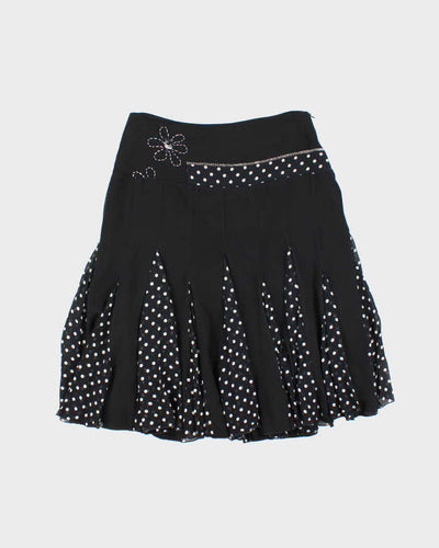 Vintage 90s Turan Polka Dot Beaded Skirt - S