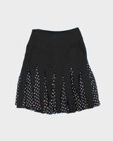 Vintage 90s Turan Polka Dot Beaded Skirt - S