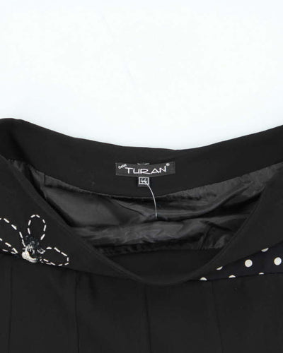 Vintage 90s Turan Polka Dot Beaded Skirt - S