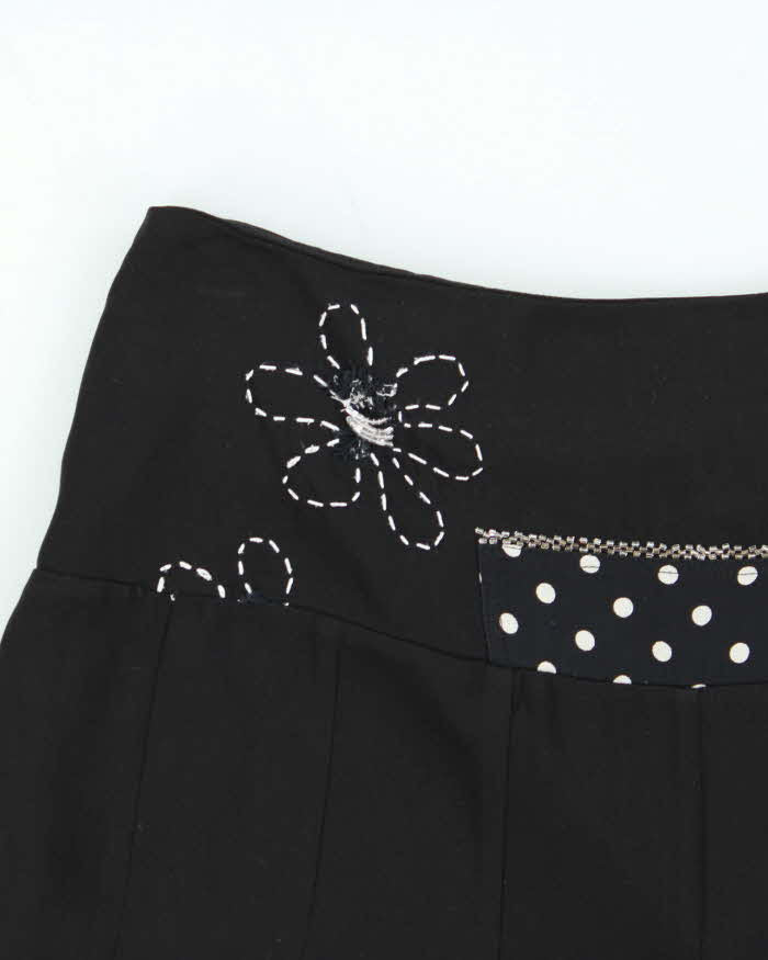 Vintage 90s Turan Polka Dot Beaded Skirt - S