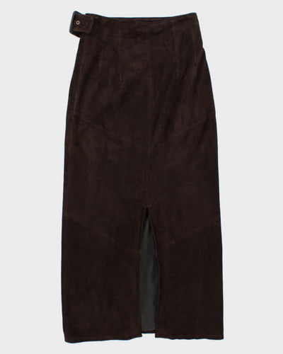 Vintage Suede Maxi Wrap Skirt - XS