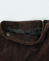 Vintage Suede Maxi Wrap Skirt - XS