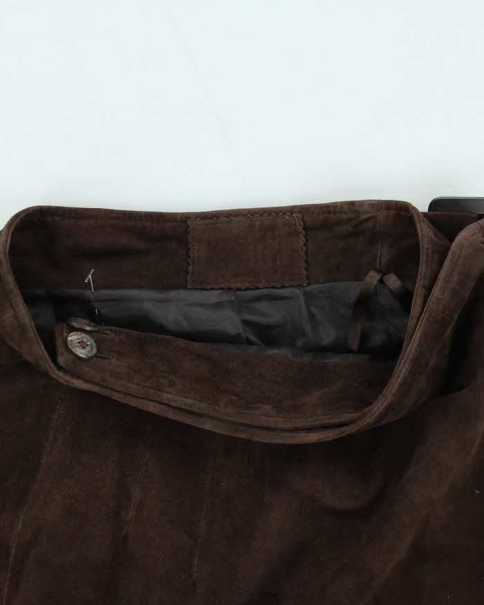 Vintage Suede Maxi Wrap Skirt - XS