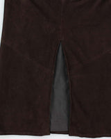 Vintage Suede Maxi Wrap Skirt - XS