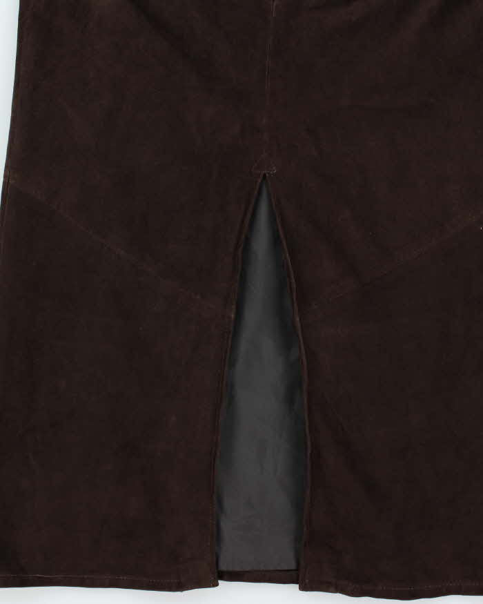 Vintage Suede Maxi Wrap Skirt - XS
