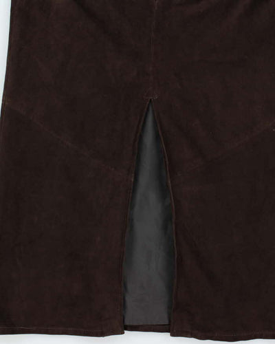 Vintage Suede Maxi Wrap Skirt - XS