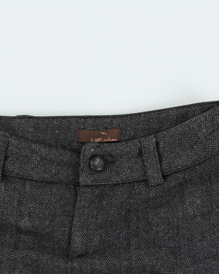 Vintage 00s UB Jeans Wool Blend Pleated Mini Skirt - S