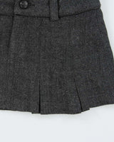 Vintage 00s UB Jeans Wool Blend Pleated Mini Skirt - S