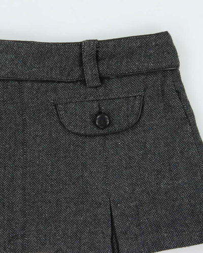 Vintage 00s UB Jeans Wool Blend Pleated Mini Skirt - S