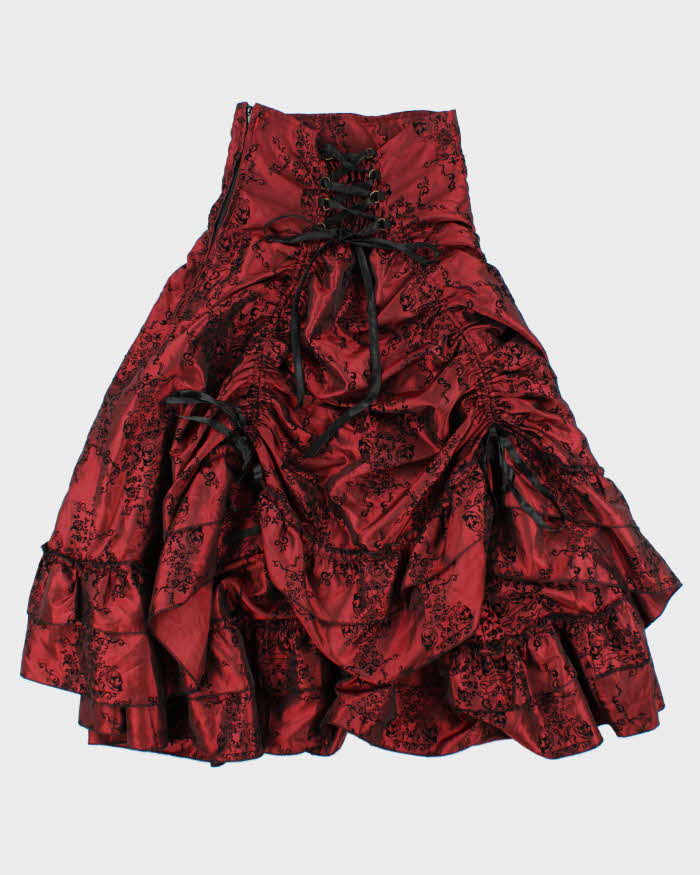 Vintage 00s Spin Doctor Tiered Lace-up Skirt - XS