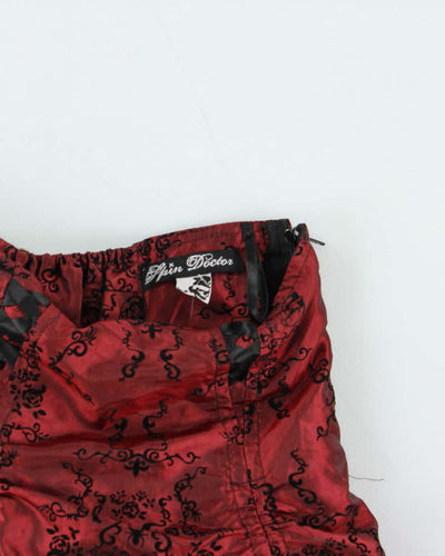 Vintage 00s Spin Doctor Tiered Lace-up Skirt - XS